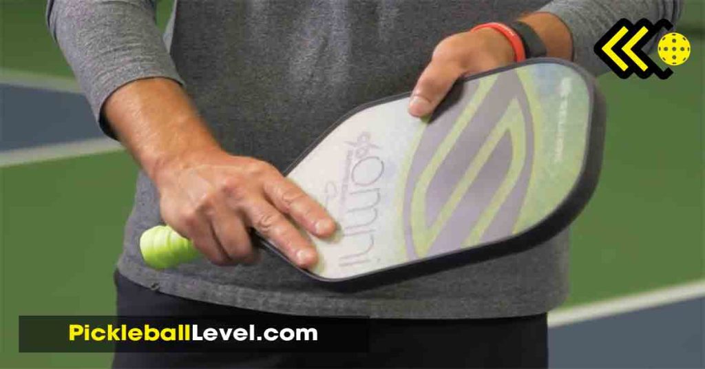 checking the pickleball paddle surface