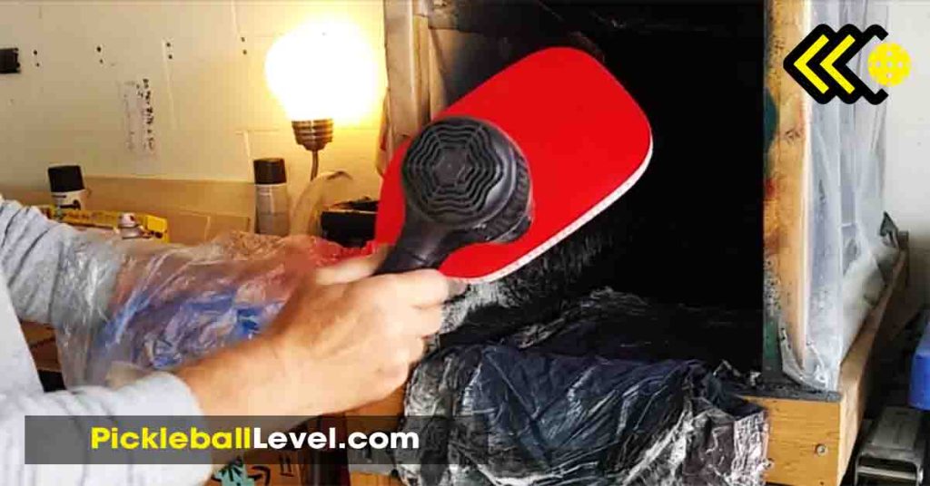 drying a pickleball paddle