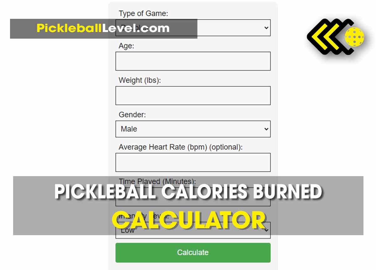 pickleball calories burned calculator
